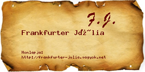 Frankfurter Júlia névjegykártya